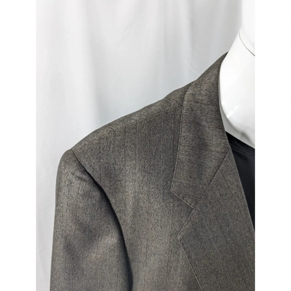 Vitg Hickey Freeman Blazer Sport Suit Jacket Dark Green Subtle Maroon Stripe 44R